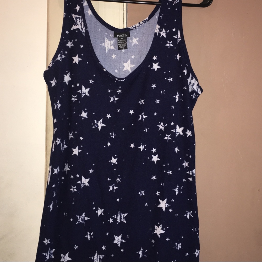 NEW Navy and white stars tank from rue21